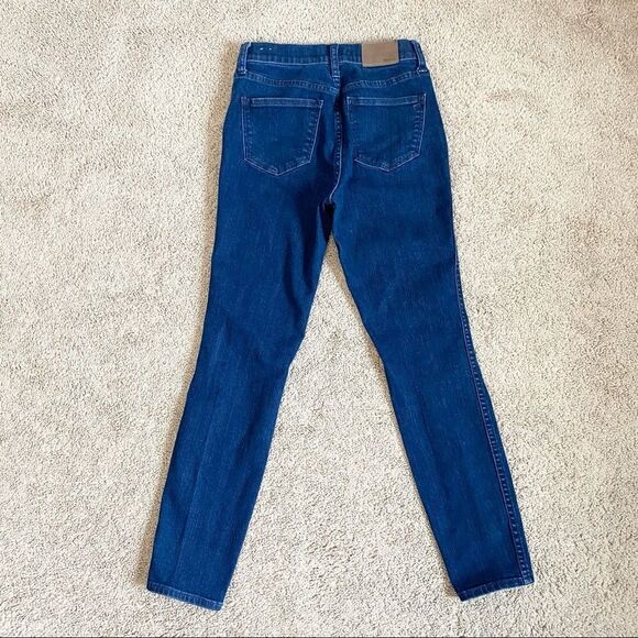 MADEWELL 10" High Riser Skinny Skinny Lydia Dark Wash Stretch Denim Jeans 25 - Picture 4 of 7